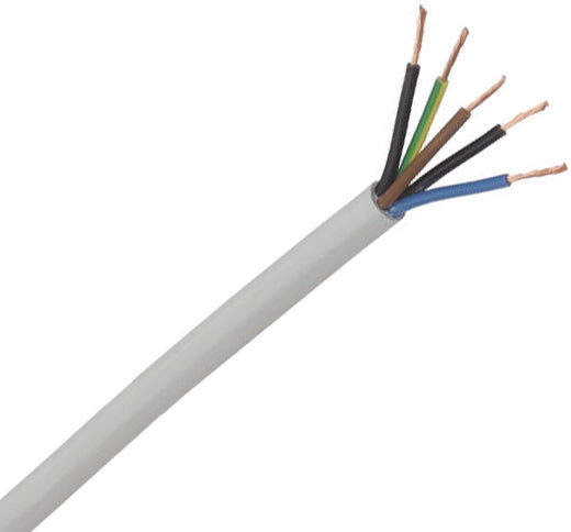 Ledning H05VV-F PKAJ 5G1,5 hvid S50