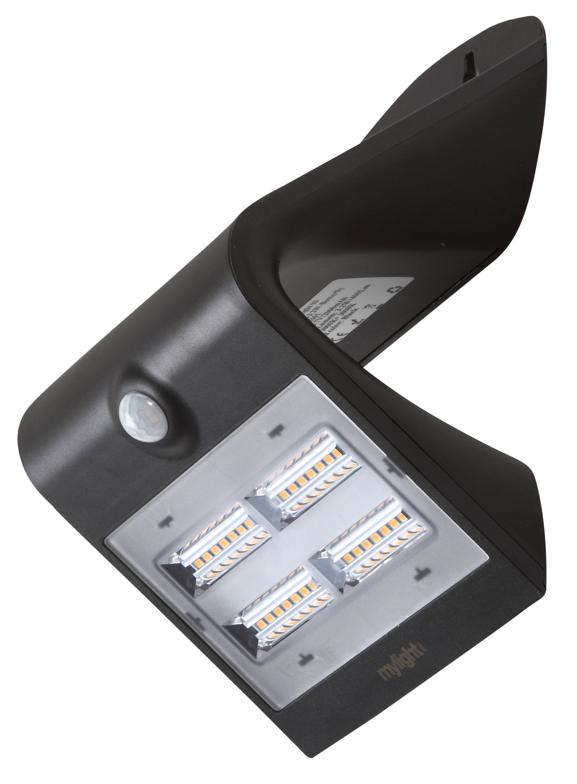 Mylight.Me Walllight 03 Mellem, sort, solcelle, LED 3000K, 400 lm