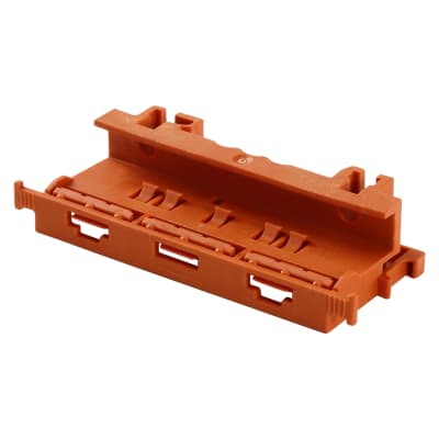 Din-skinne holder til samlemuffe i serien 221, 0,2-4 mm², orange