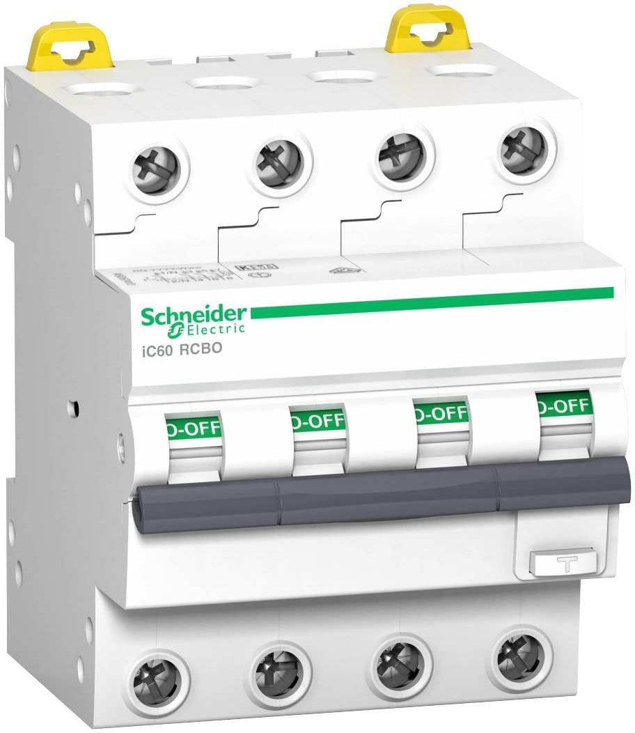 Kombiafbryder HPFI, iC60, C, 4P, 10A, 30mA 6kA, klasse A