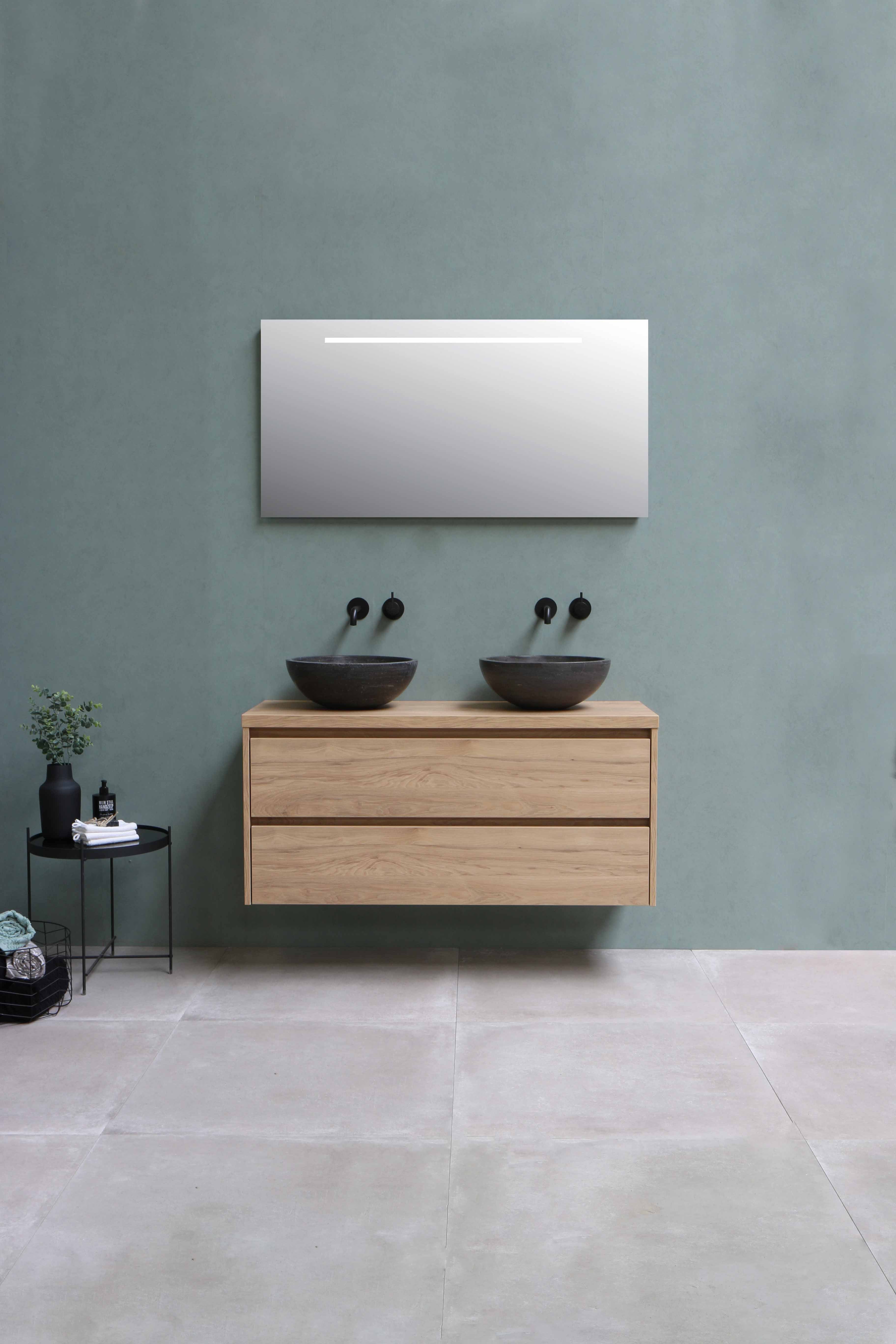 Sanibell Proline spejl med integreret LED belysning 120x60cm