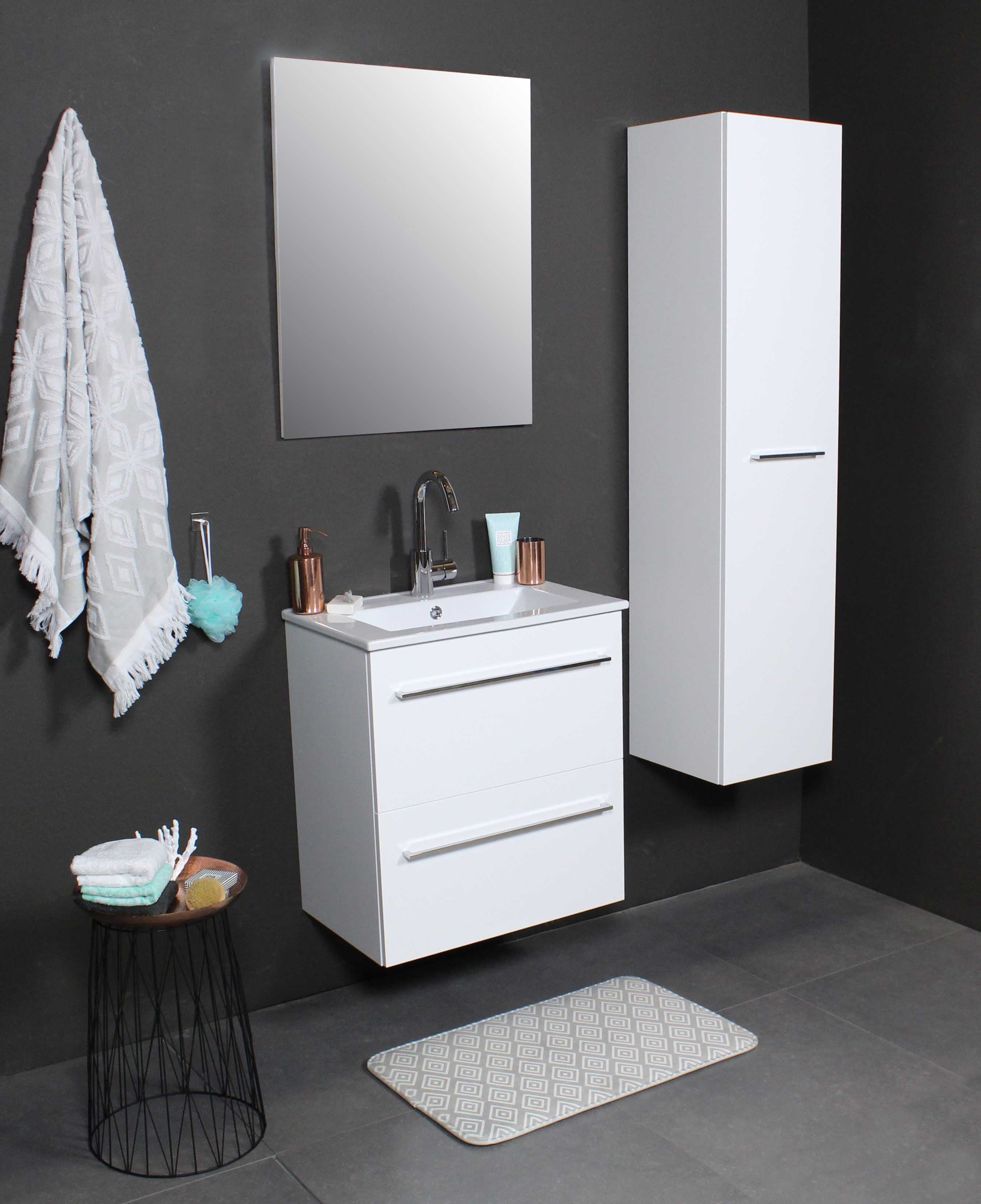 Sanibell Basicline kompakt møbelsæt 81x39,5cm hvid højglans