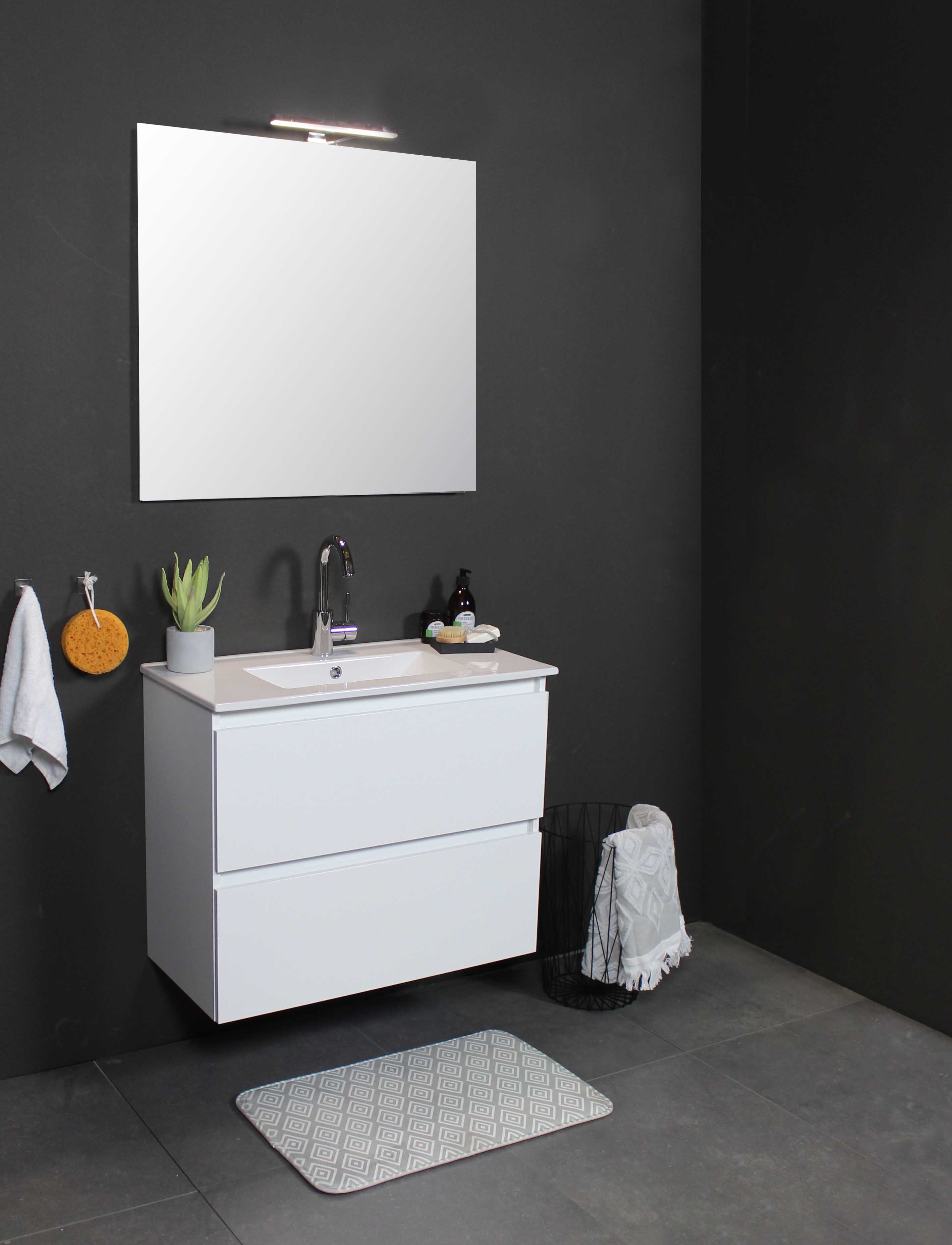 Sanibell Basicline kompakt møbelsæt 81x39,5cm hvid højglans