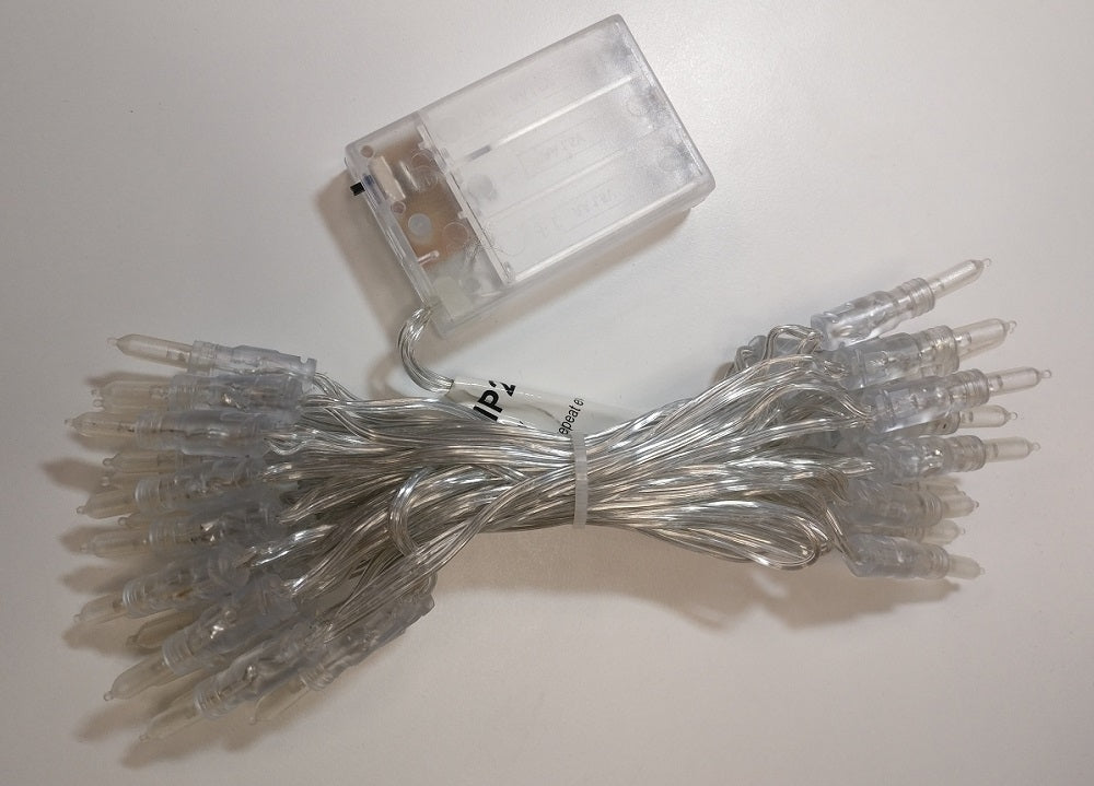 IrisLights Lyskæde Trsp Led med 35 Lys, til batteri, 150cm+240cm