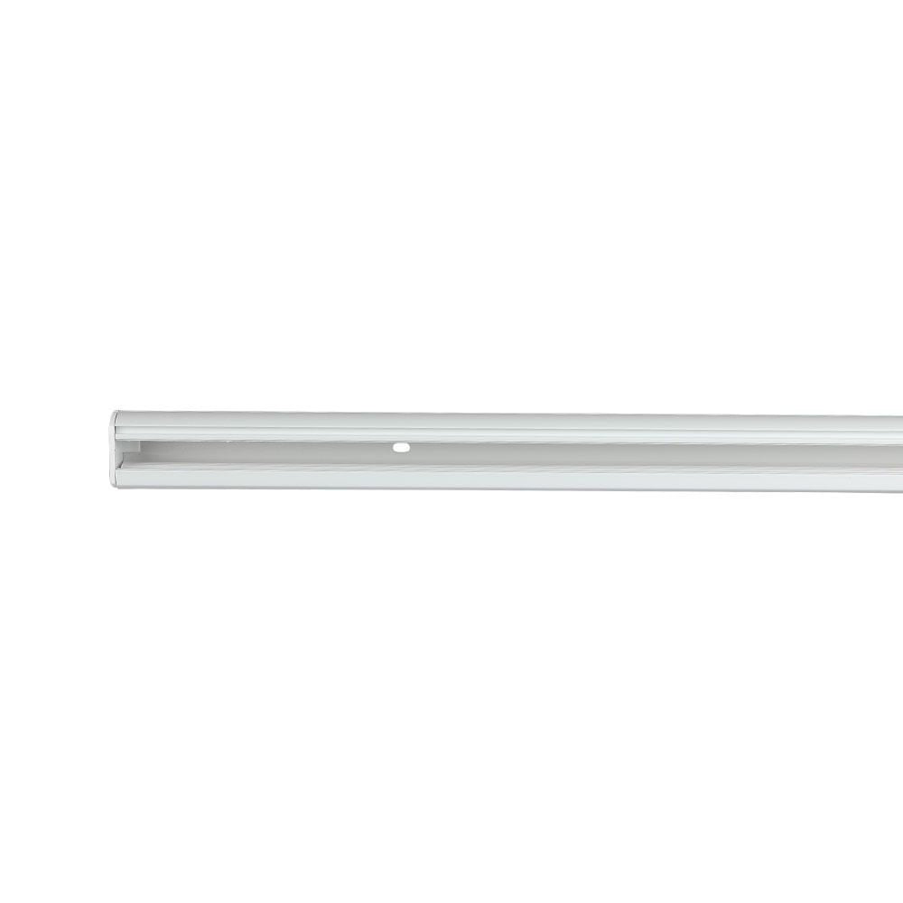 1 meter V-Tac hvid 3-faset skinnespotskinne med tilslutning og endeprop, 230V input