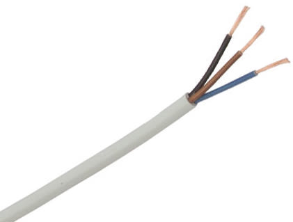 Ledning H03VV-F PKLJ 3G0,75 sort S100