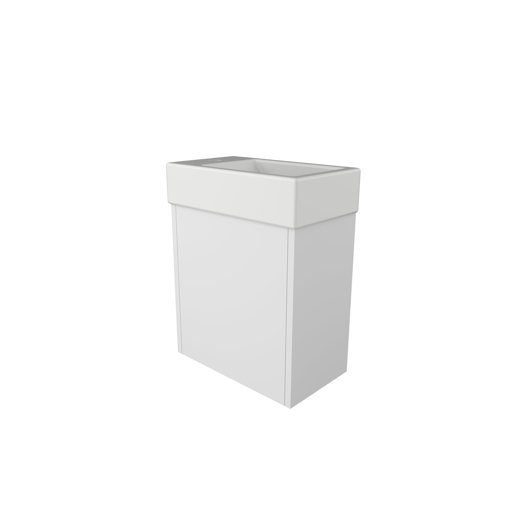 Sanibell Proline håndvask 40x23x10cm med hanehul til venstre