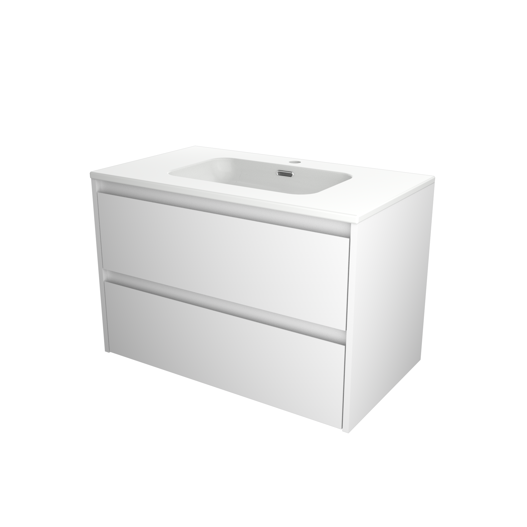 Sanibell Proline møbelsæt 81x46,8cm hvid mat, 2 softclose skuffer