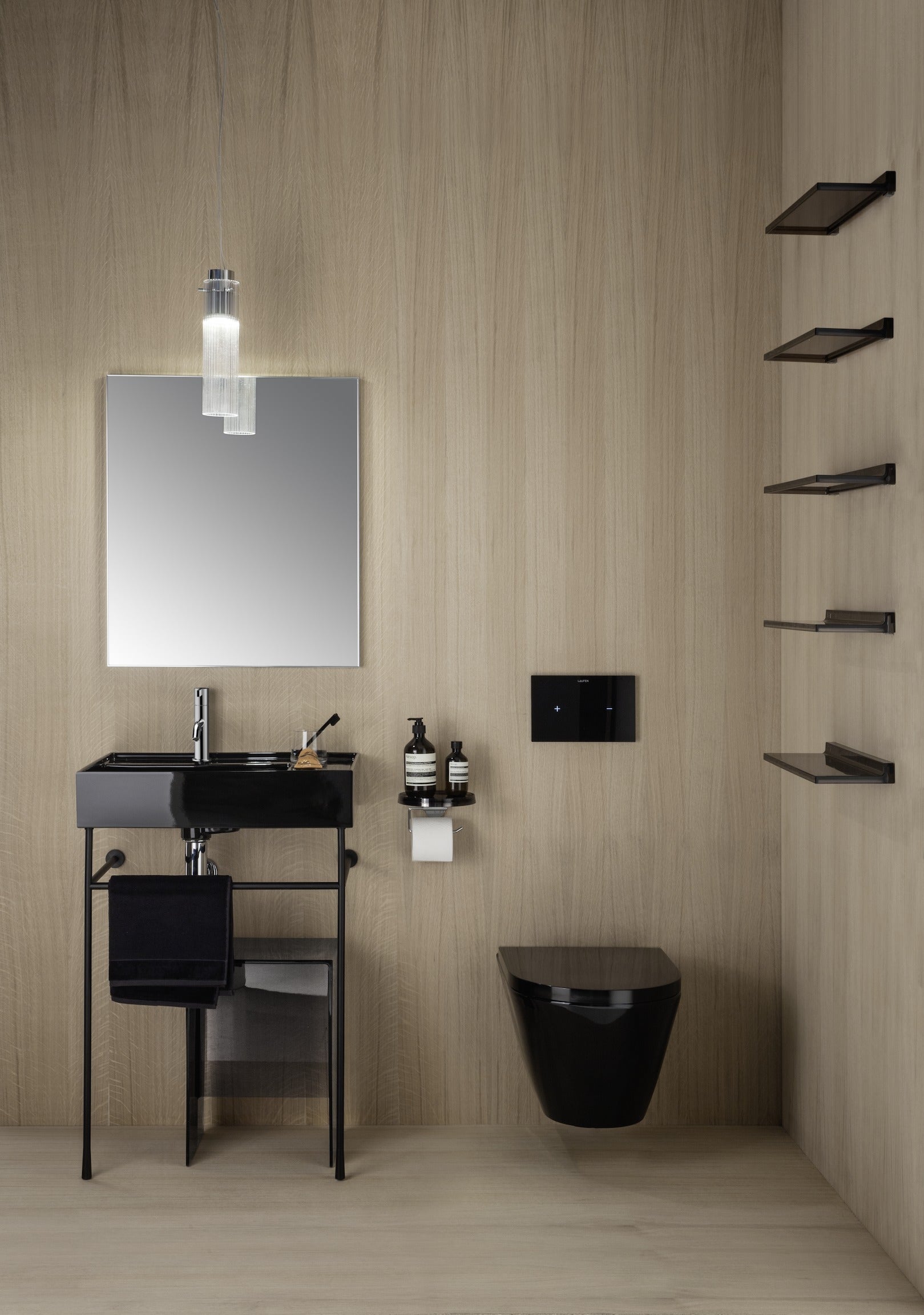 Kartell Laufen hængeskål, rimless, sort 54,5CM