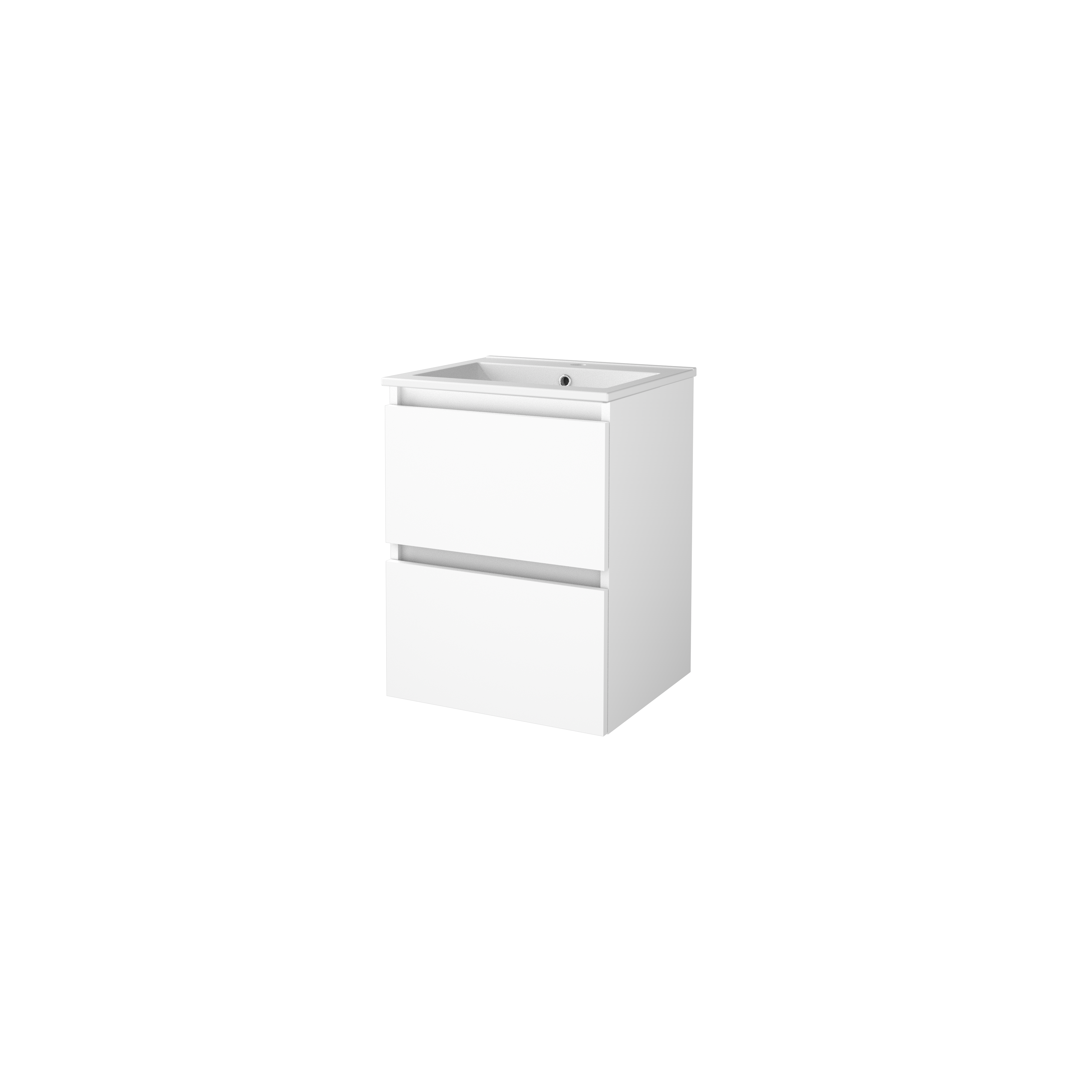 Sanibell Basicline grebsfri møbelsæt 51x46,5cm hvid højglans