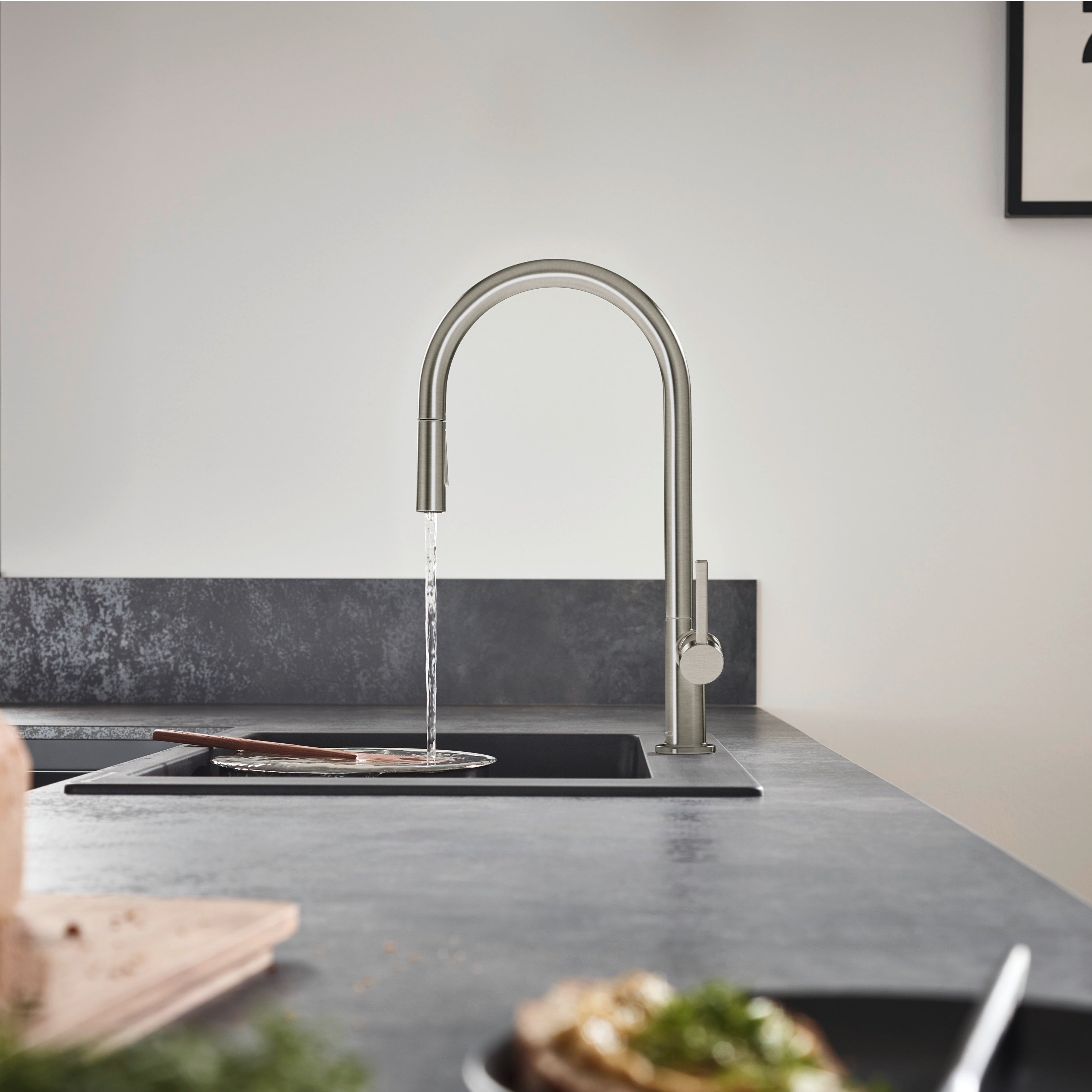 Hansgrohe Talis M54 køkkenarmatur 210 2jet med udtræk, steel