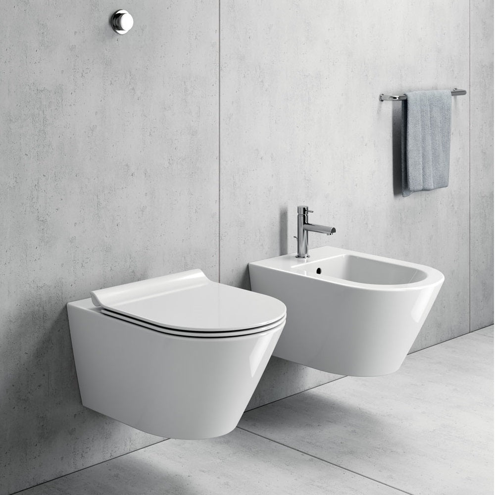 GSI Kube X vægtoilet 55x35cm med swirlflush og skjult montering