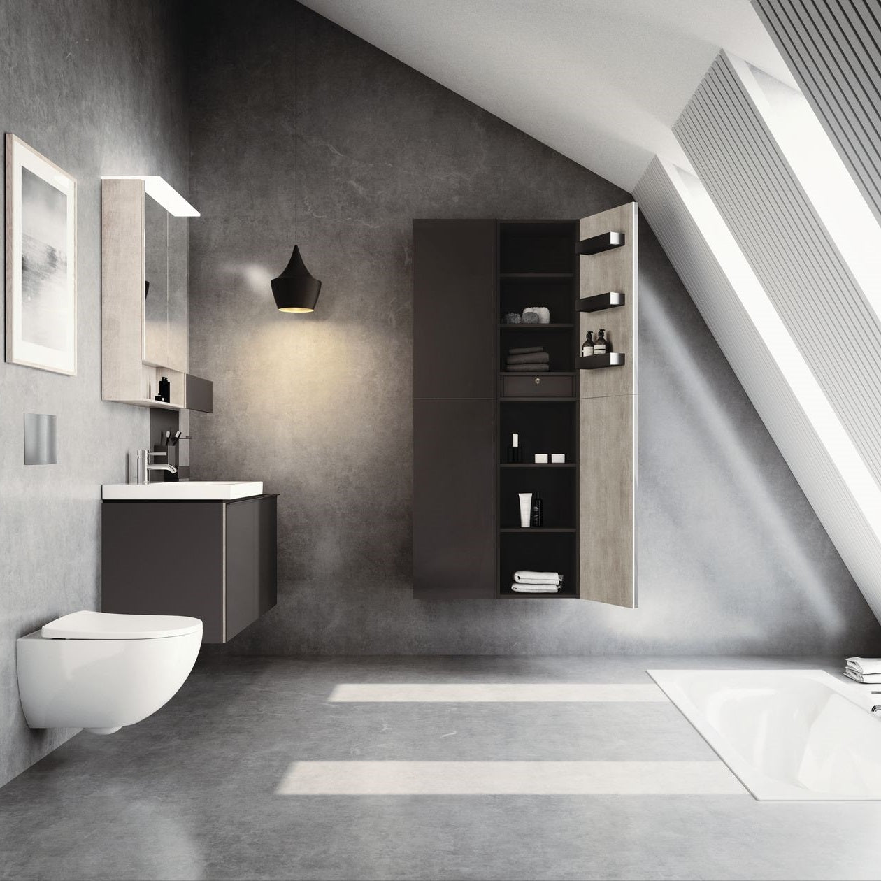 Geberit Acanto væghængt Rimfree WC-skål