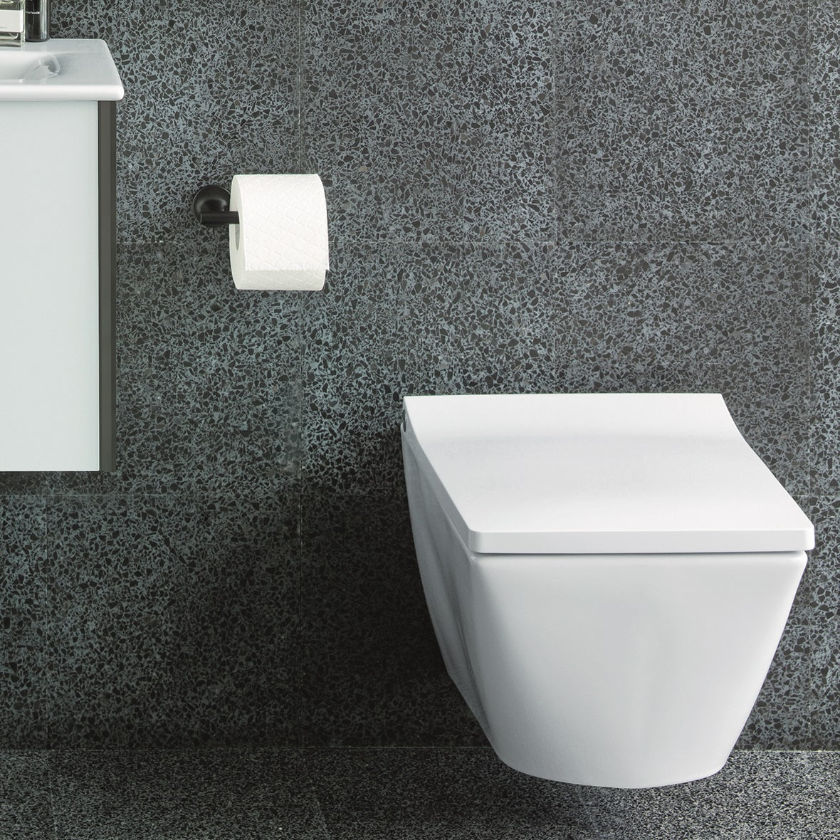 Duravit Starck T papirholder sort mat, 152x76mm