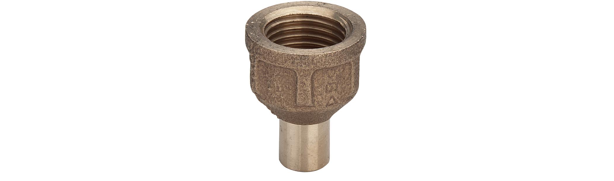 15 mm x 1/2" Lodde overgang nippel/muffe