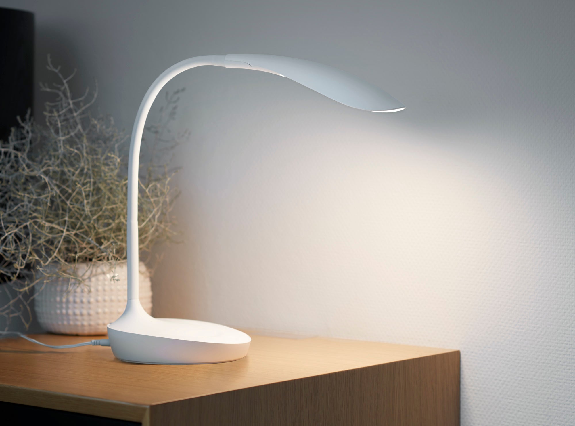 Bordlampe Mamba Hvid Led