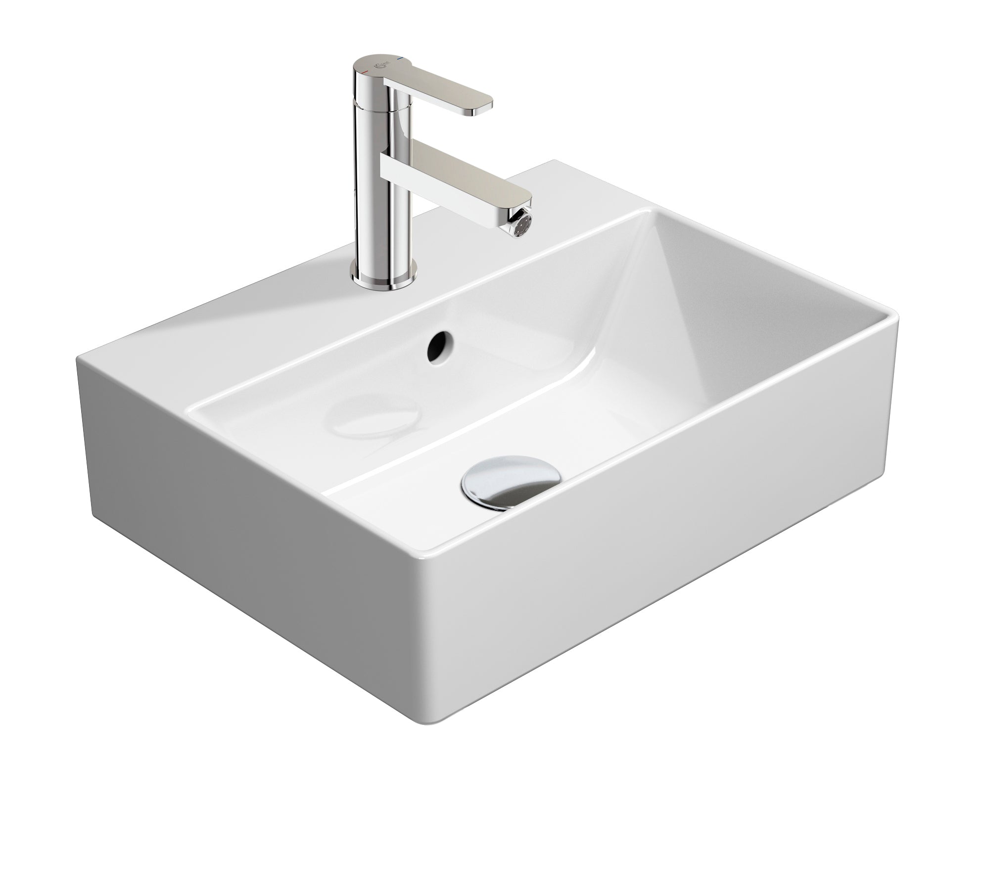GSI Kube X håndvask 45x35cm med hanehul og overløb