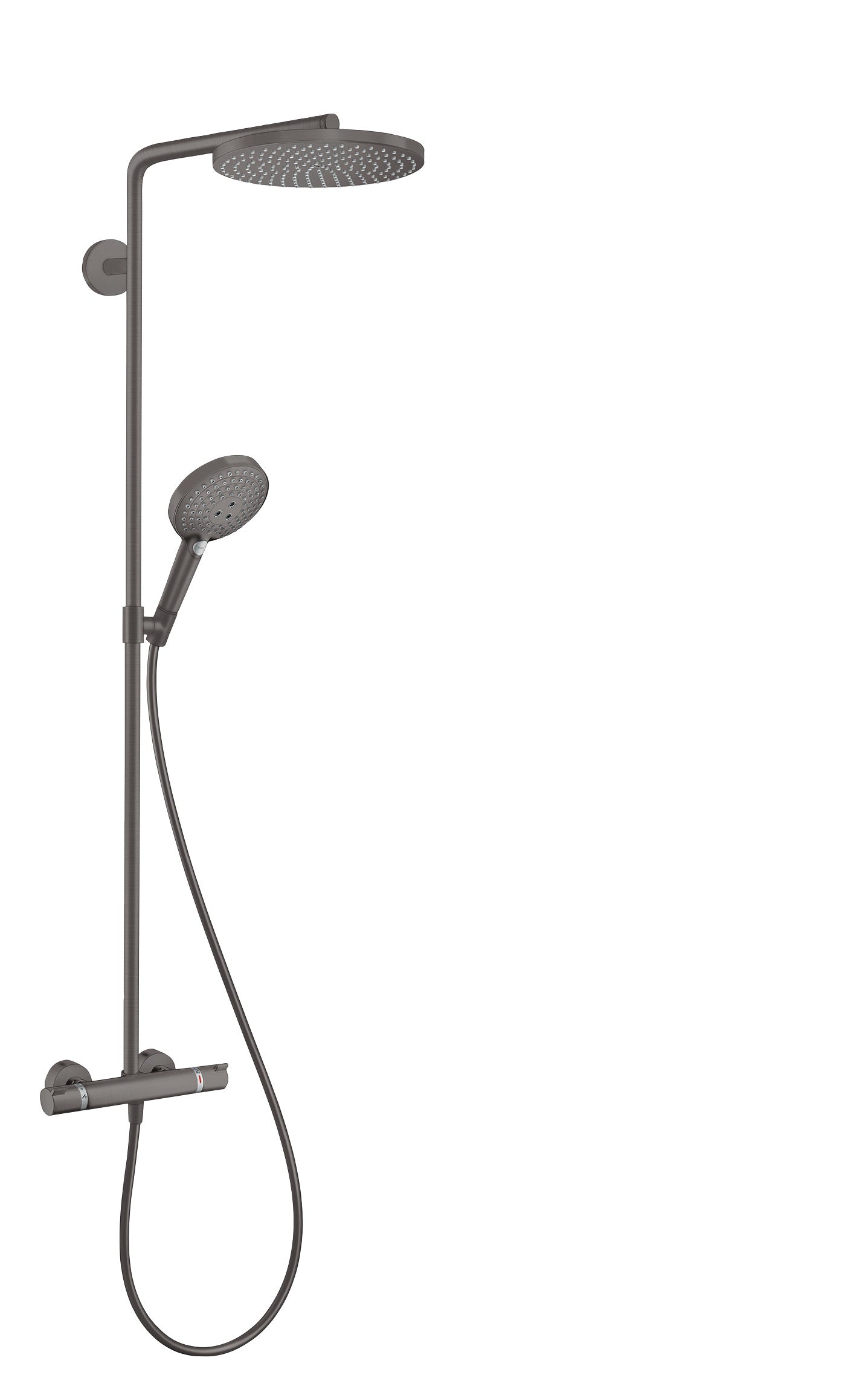 Hansgrohe Raindance Select S 240 PowderRain showerpipe, børstet sort krom