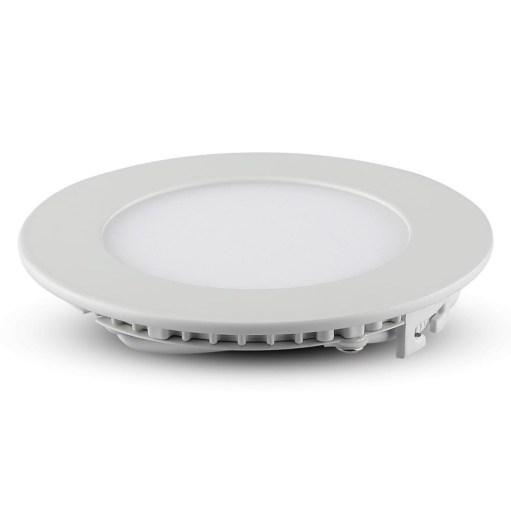 V-Tac 3W LED indbygningspanel - Ø7,3 cm hul, Ø8,4 cm mål, 230V, 25W erstatning, 130lm, RA80