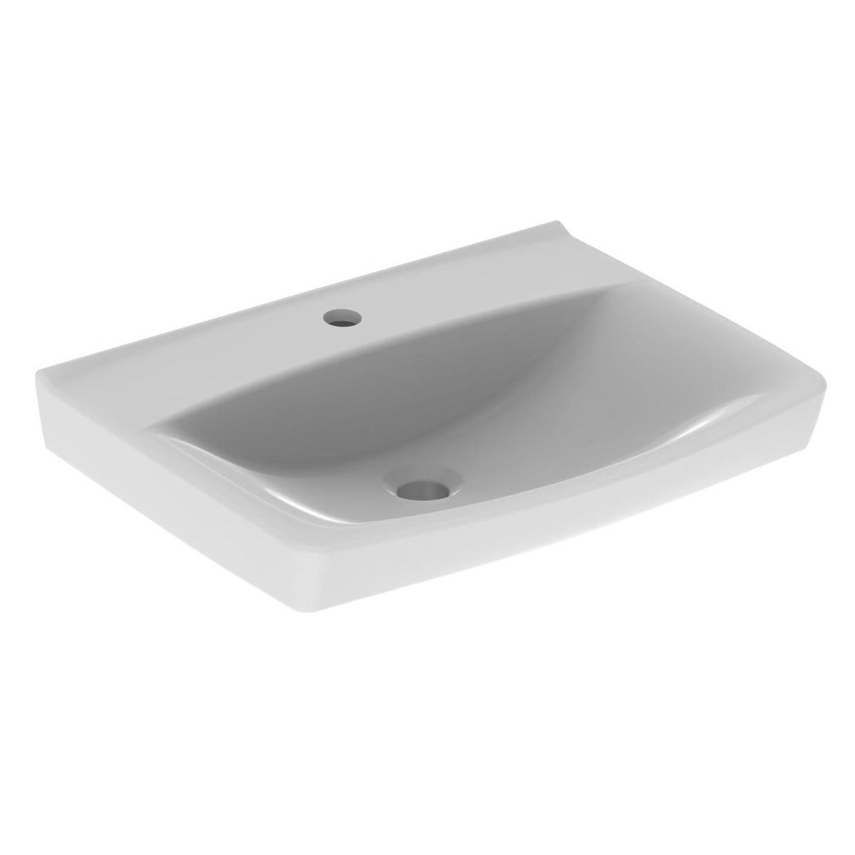 Ifö Spira håndvask 57 cm, lige forkant, m/hh u/overløb