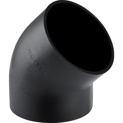 Geberit 75 mm 45° sort PEH-afløbsbøjning