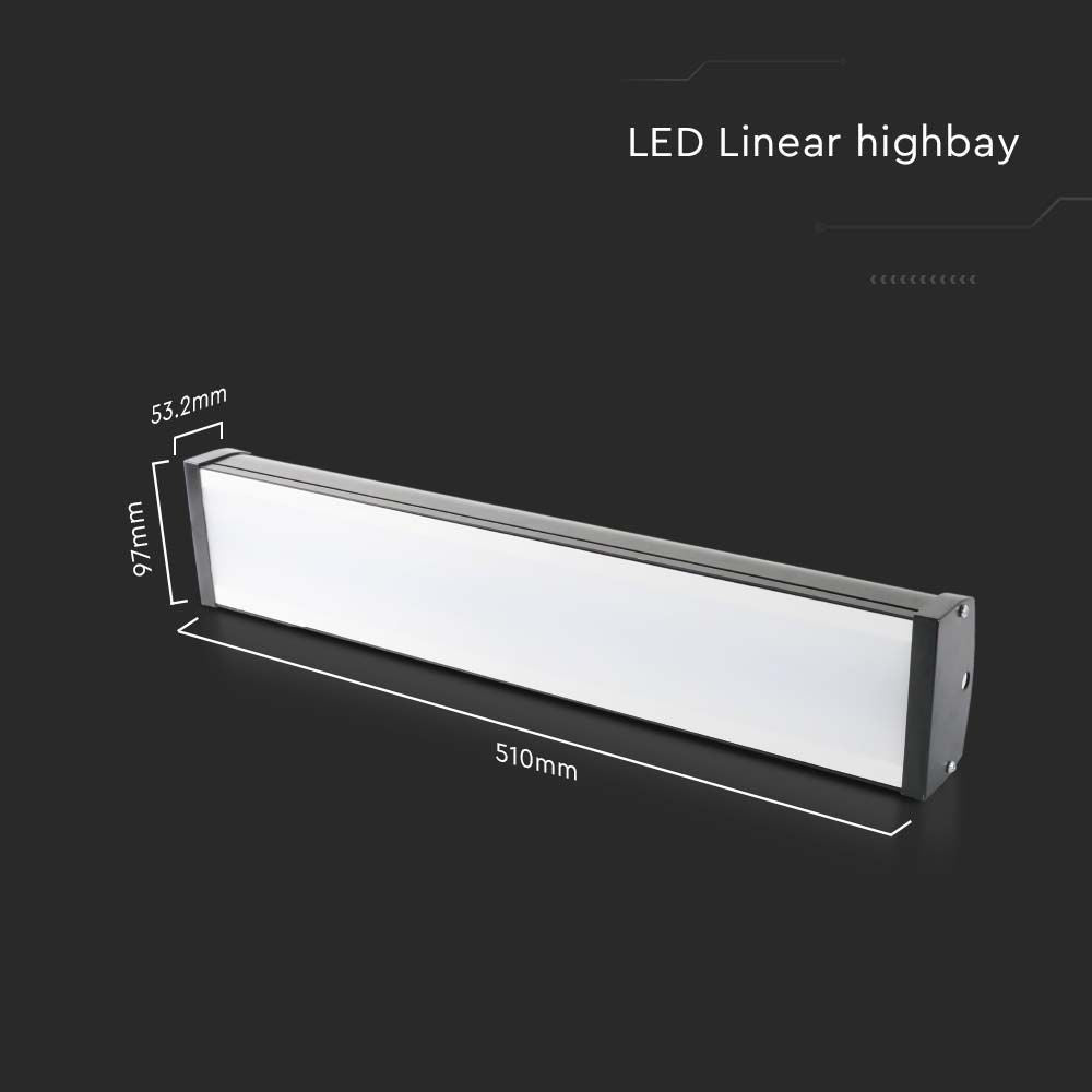 V-Tac 100W LED høj bay Linear - IP54, 87lm/w, 8700lm, RA70, 230V, hvid.