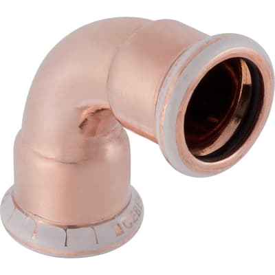 18 mm Bøjning CU 90° muffe/muffe Mapress