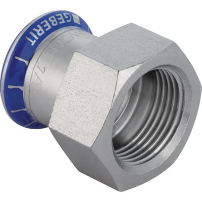 15mm x 1/2" overgang muf/muf Mapress RF