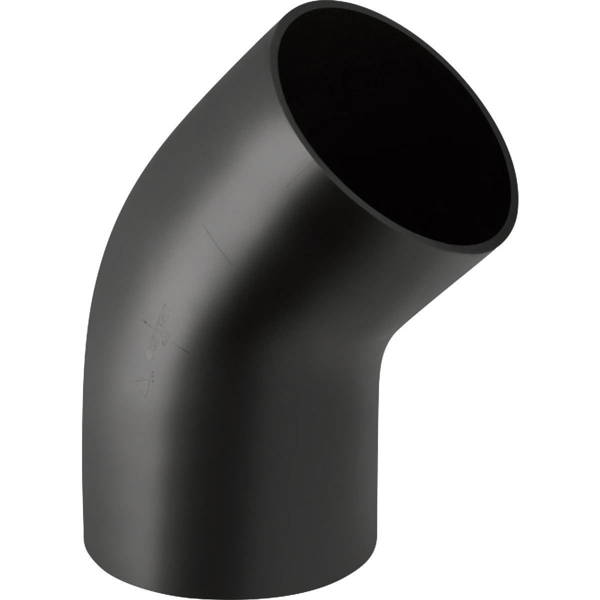 200 mm x 45° Bøjning  med stor radius sort PEH Geberit