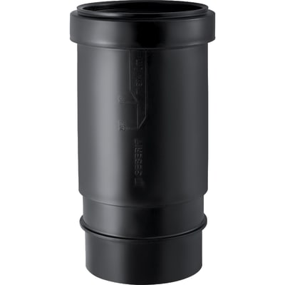 56 mm Langmuffe sort PEH Geberit