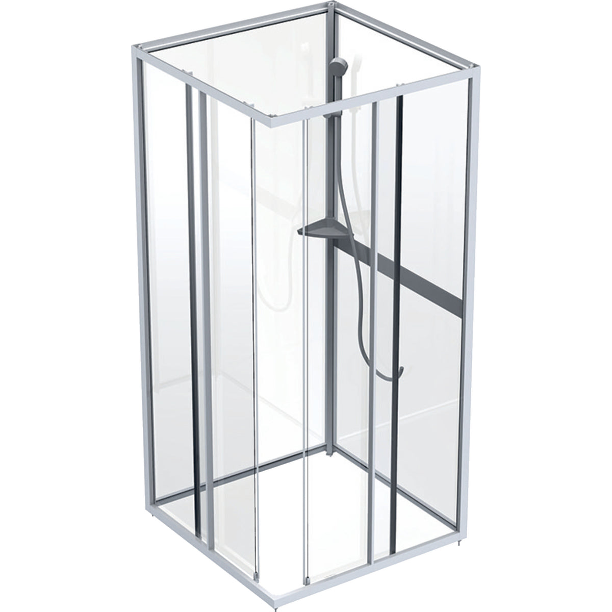 Contura Shower Next kabineoverdel NKH-L 88 VS hvid/styren lav