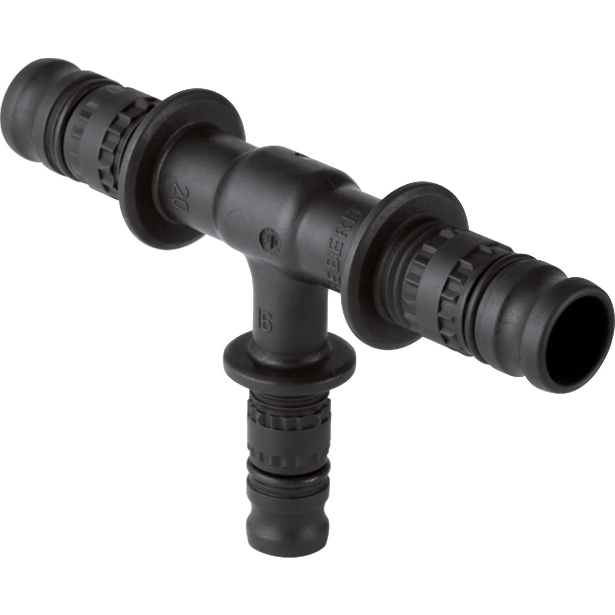32 x 20 x 32 mm Pres T-stykke PVDF Mepla