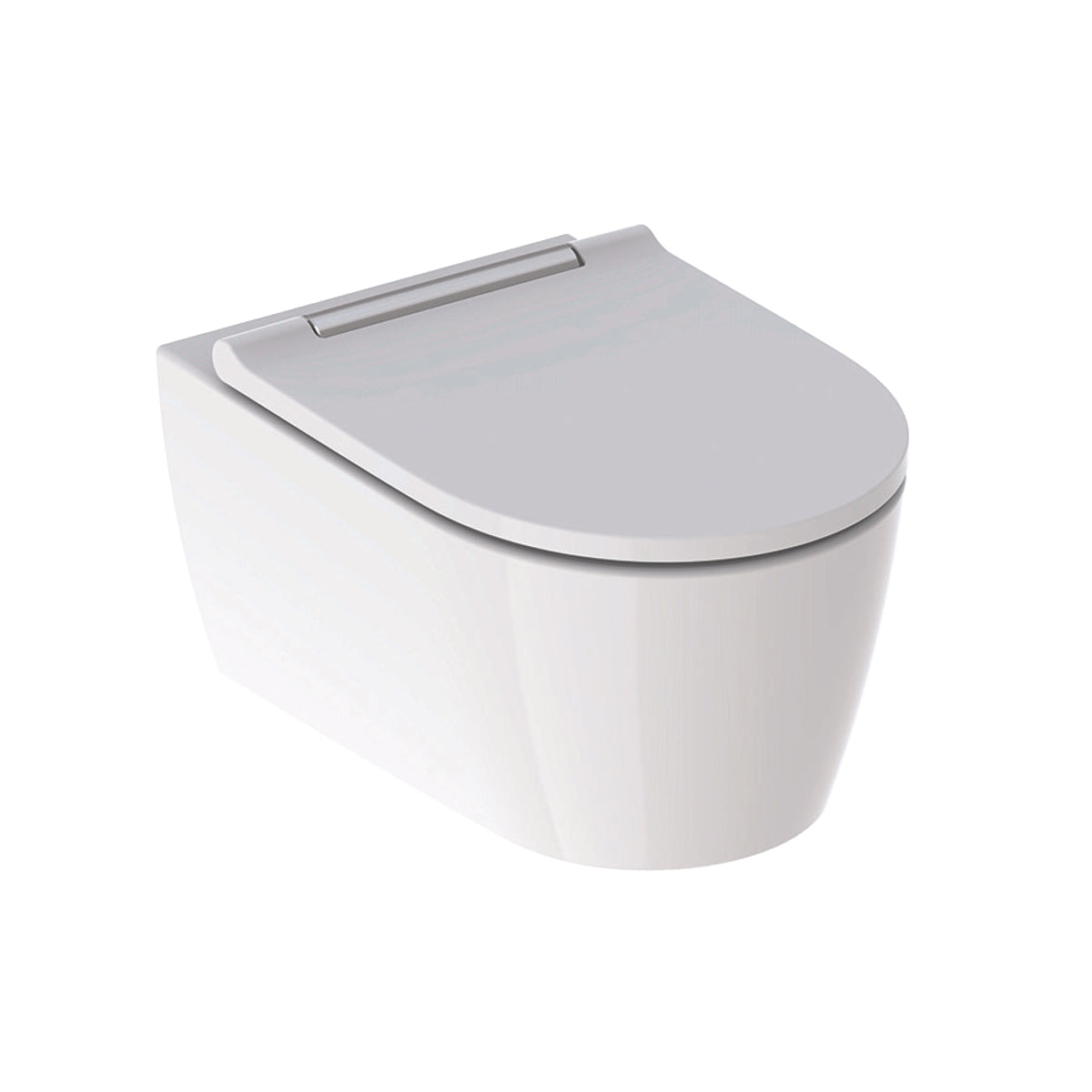 Geberit ONE Rimfree toiletskål med krom kant inkl. toiletsæde