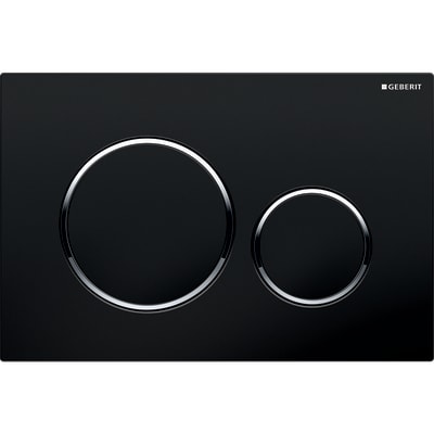Geberit Sigma 20 betjeningsplade i sort/krom