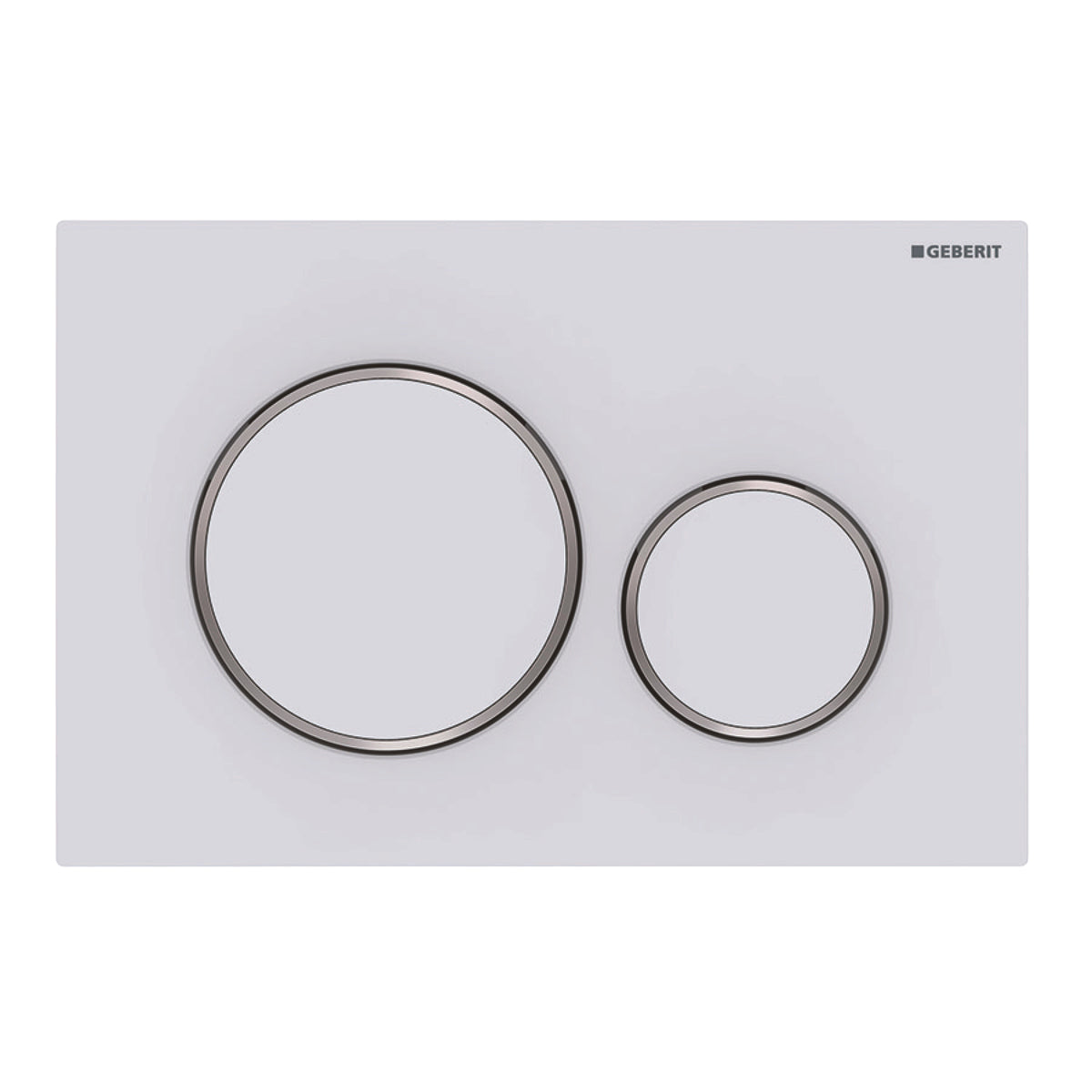 Geberit Sigma 20 betjeningsplade i mat hvid/krom