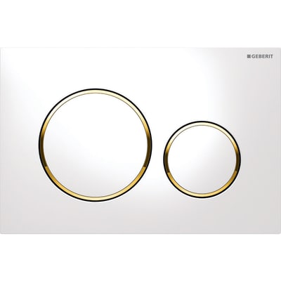 Geberit Sigma 20 betjeningsplade i hvid/guld
