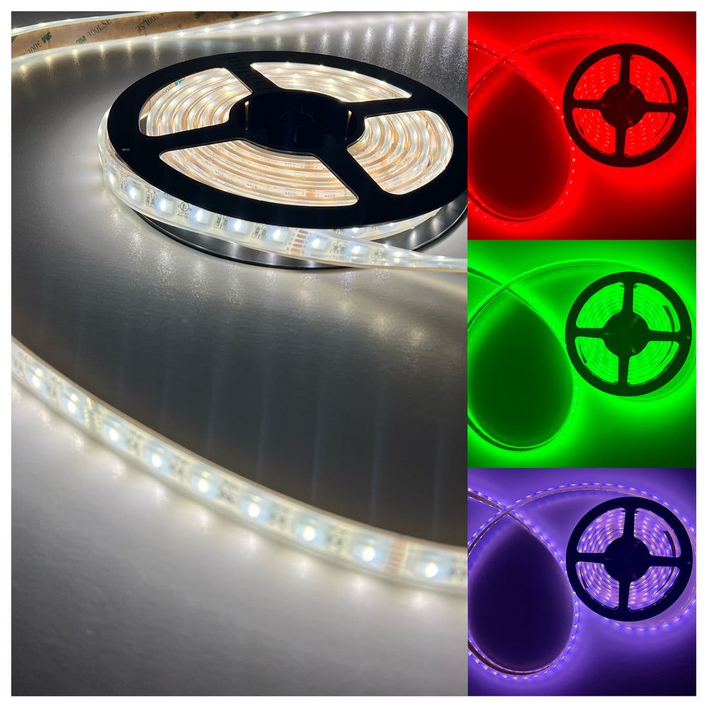 LEDlife RGBW Sauna LED strip - 5M, 14W pr. meter, IP68, 24V, 70W/m, 5000lm/m, RA80, Vandtæt