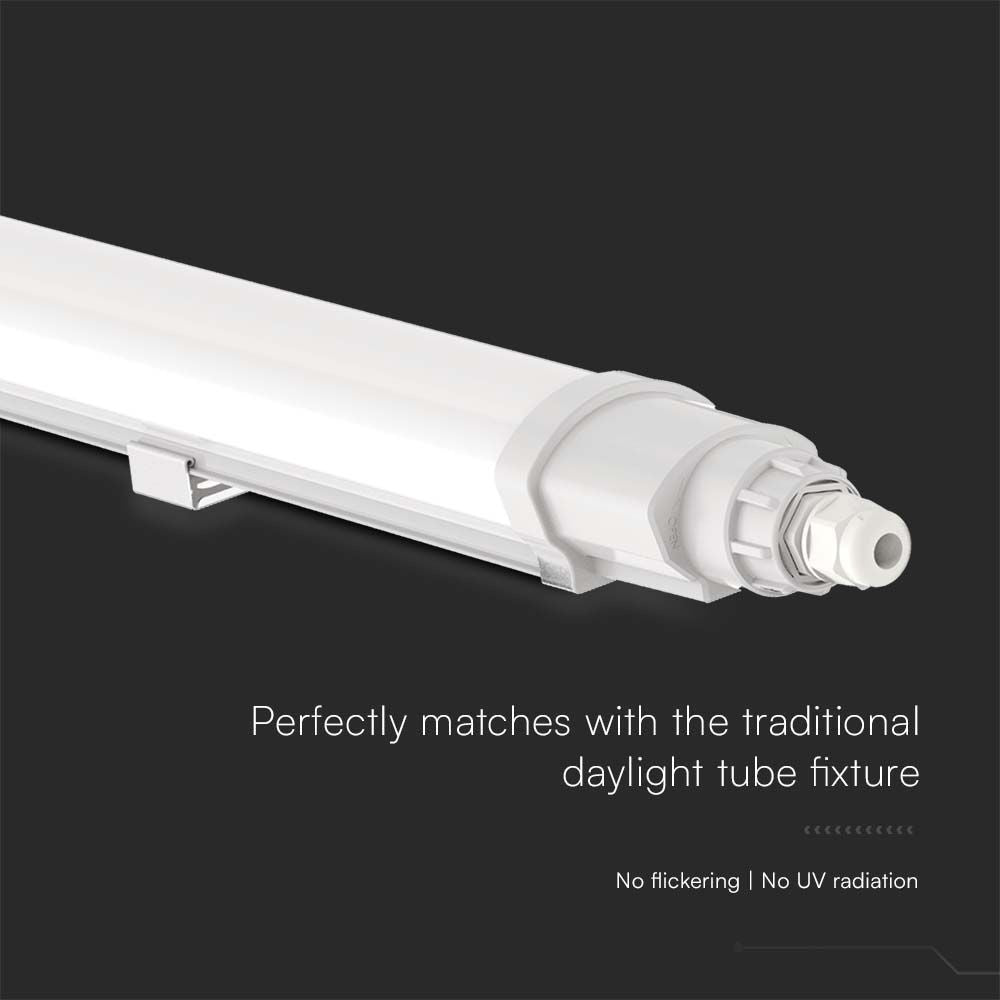 V-Tac 48W LED armatur - 150 cm, vandtæt (IP65), 5200lm, RA80, 230V