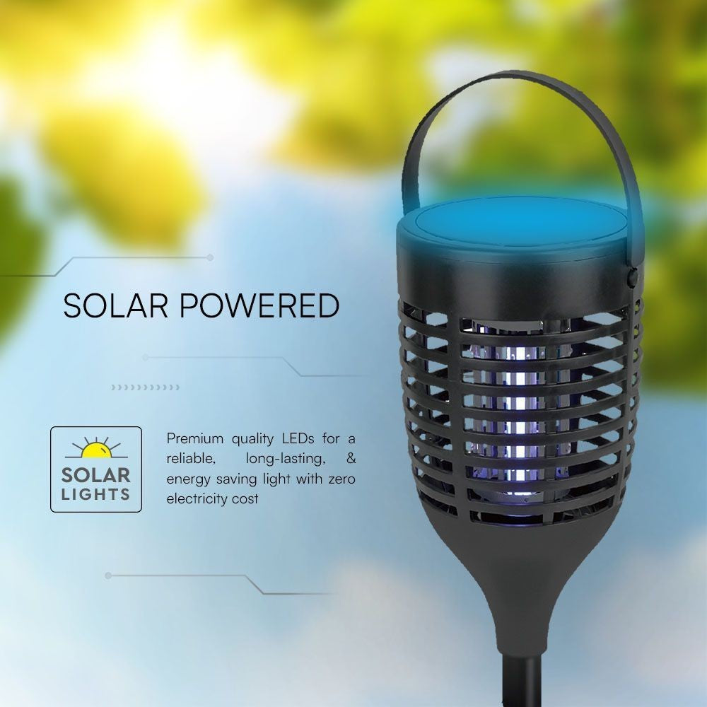 VTac solcelle insektlampe - Sort, 3-i-1 med IP24 beskyttelse og 1,3W effekt