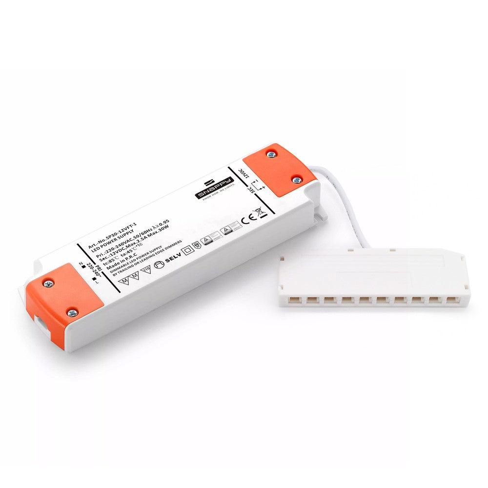 LEDlife Reco68 møbelspot - Børstet stål, inkl. dæmpbar strømforsyning, 3 stk. - 2,5W LED, erstatter 25W, 12V input, 180lm, RA80