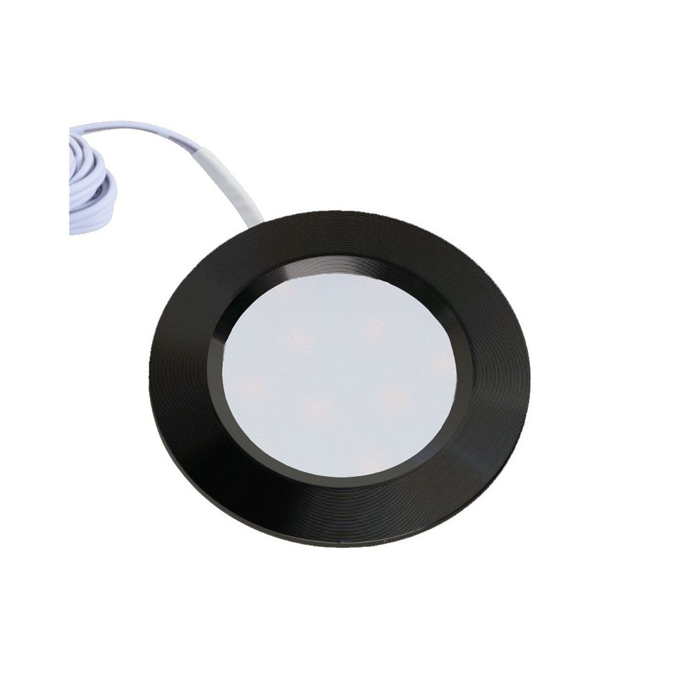 LEDlife Reco68 møbelspot - Sort, inkl. strømforsyning (3 stk.), 2,5W, 12V, 180lm, RA80
