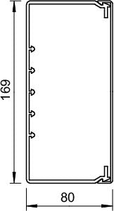 WDK KABELKANAL 80X170 MM HVID RAL 9010