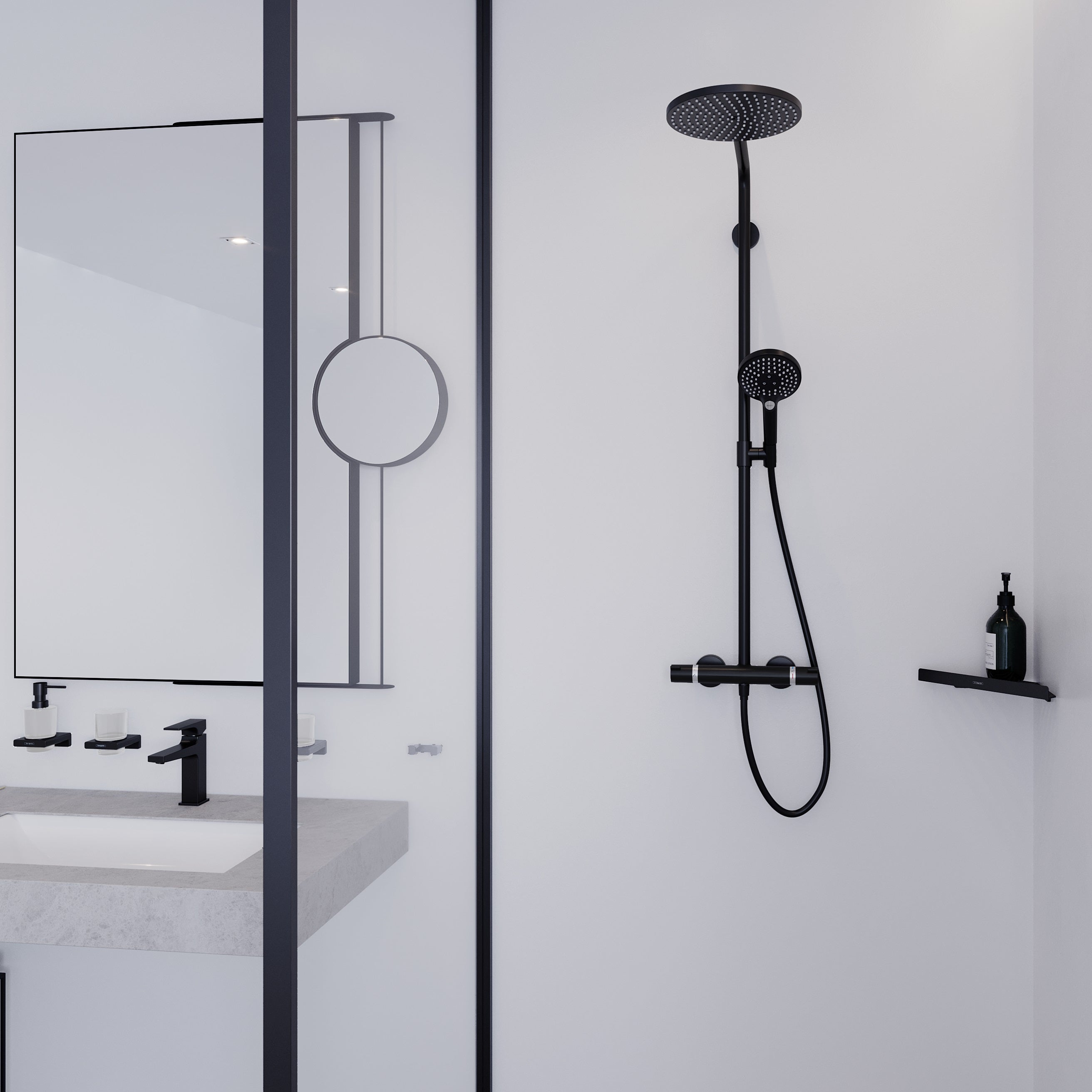 Hansgrohe Raindance Select S Showerpipe 240 PowderRain, mat sort