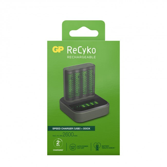 GP hurtig batterioplader m/dock