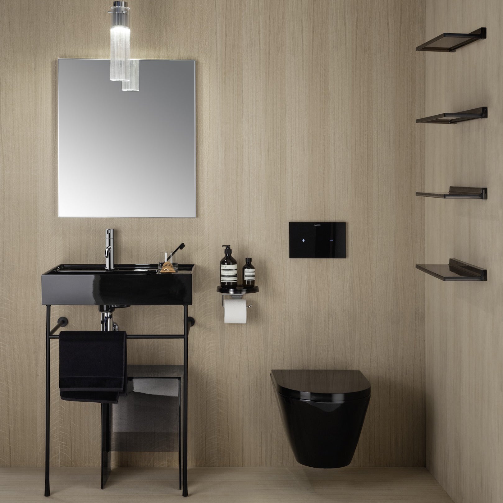 Kartell Laufen hængeskål, rimless, sort 54,5CM