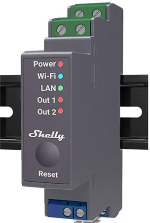 Shelly Pro 2 - WiFI relæ, 2 kanaler, potentialfrit