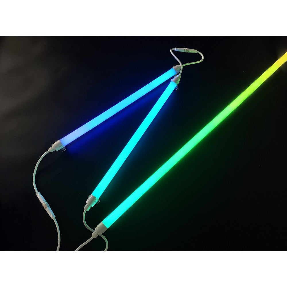 CyberTube 120cm RGBIC LED-stripe - 17W, Vandtæt, 24V, Gennemfortrådet