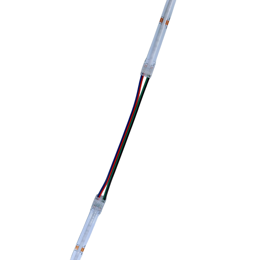 Samler med ledning til RGB+W COB LED strip 10mm - IP20, 5V-24V