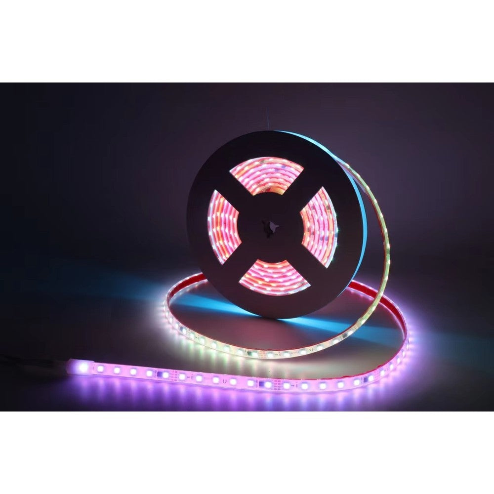 20m RGBIC LED strip sæt, 12W/m, 60 LED pr. meter, IP68, 24V