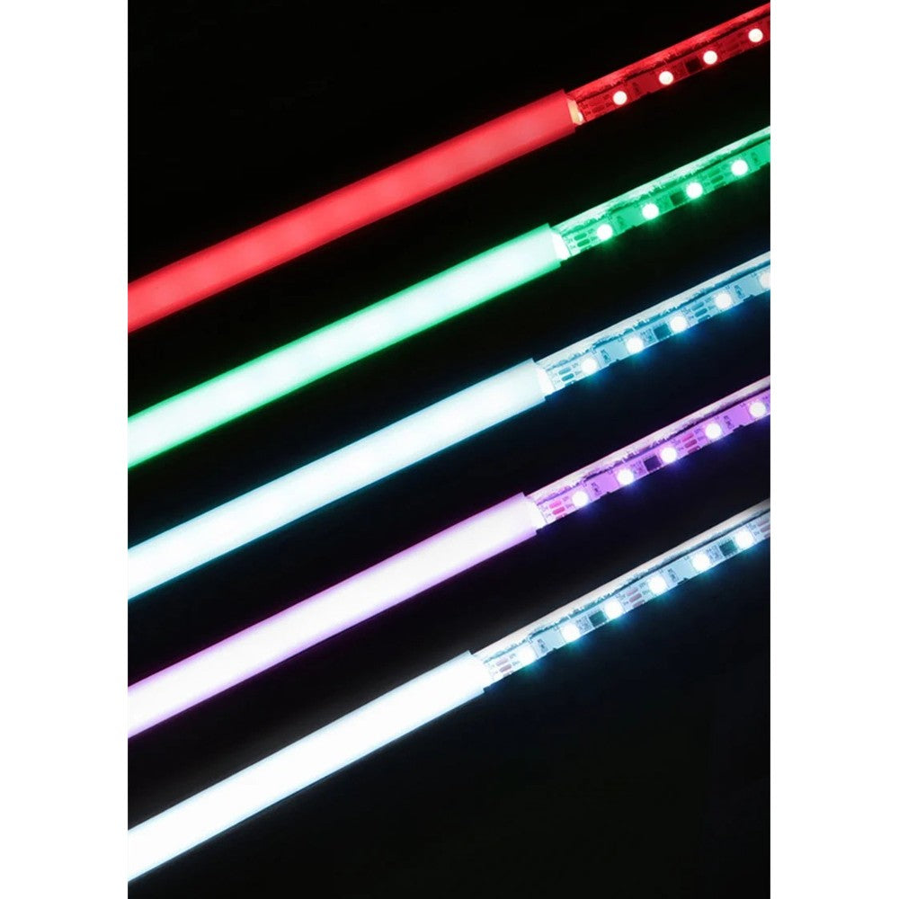 Silikoneprofil til LED strip - 13x11mm, 1 meter, hulmål 10x10mm, passer til 5-8mm bred LED strip